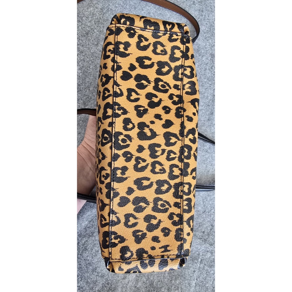 Coach Wild Heart Mini Christie Carryall Bag Leopard Cheetah Print Satchel EUC - Picture 9 of 10